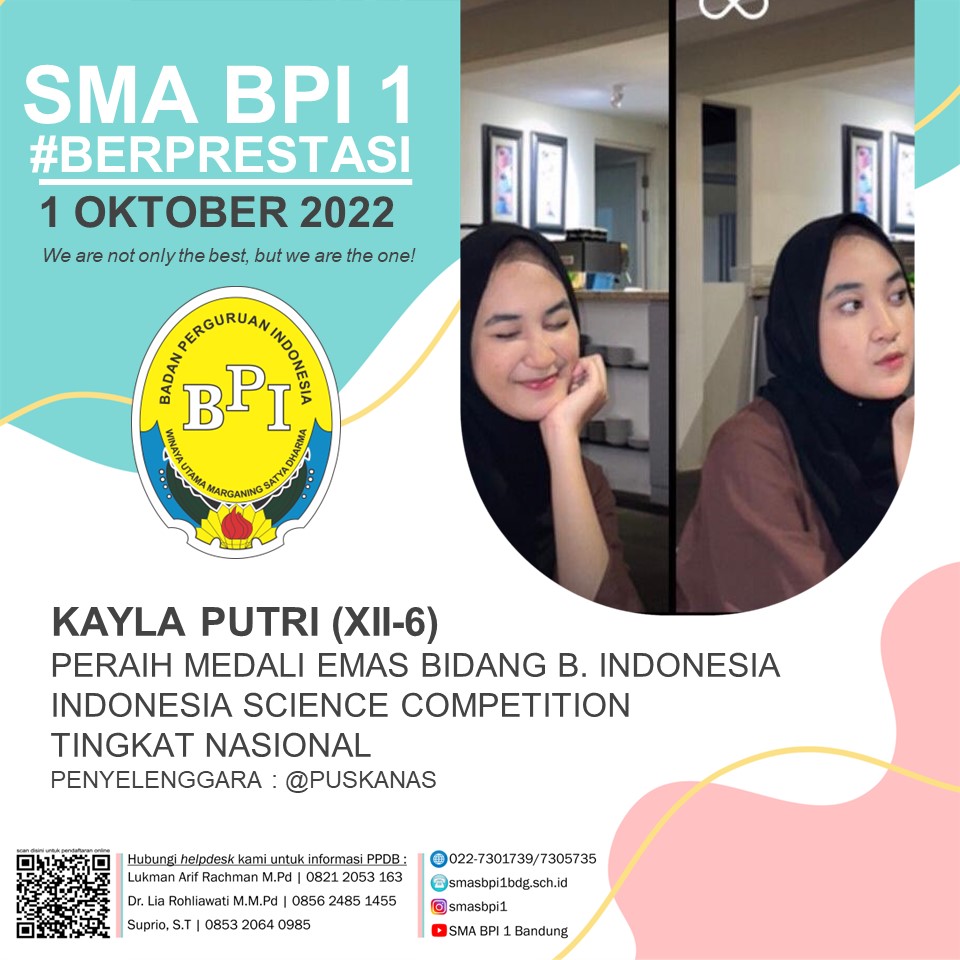SMA BPI 1 BANDUNG #BERPRESTASI